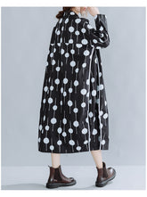 Women Loose Retro Print Shirt Dress